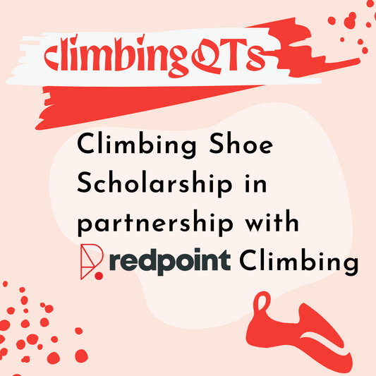 Climbing shoe scholarship in partnership with ClimbingQTs