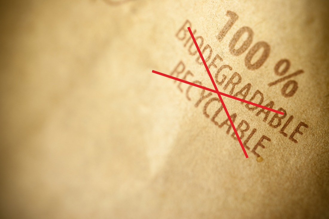 Biodegradable is not recyclable and not always compostable
