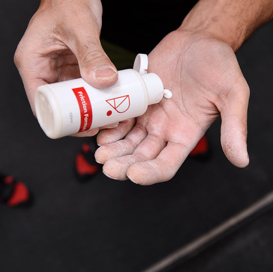 Redpoint climbing liquid chalk friction formula original used before bouldering