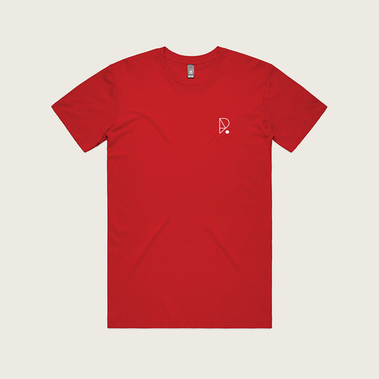 Redpoint climbing mens teeshirt red front