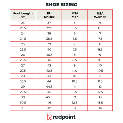 Redpoint Climbing Shoes Sizing Chart